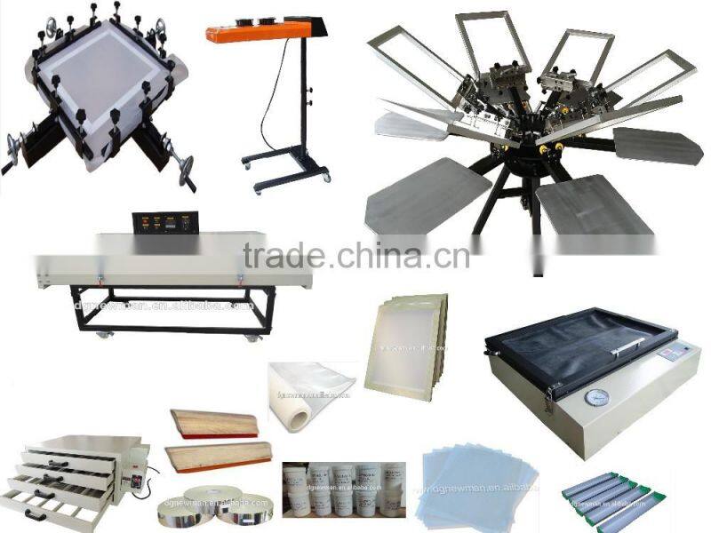 Multicolor 6 Color & Page and Screen Printer Aluminum Plate Type manual silk screen printer with all screen printing kits