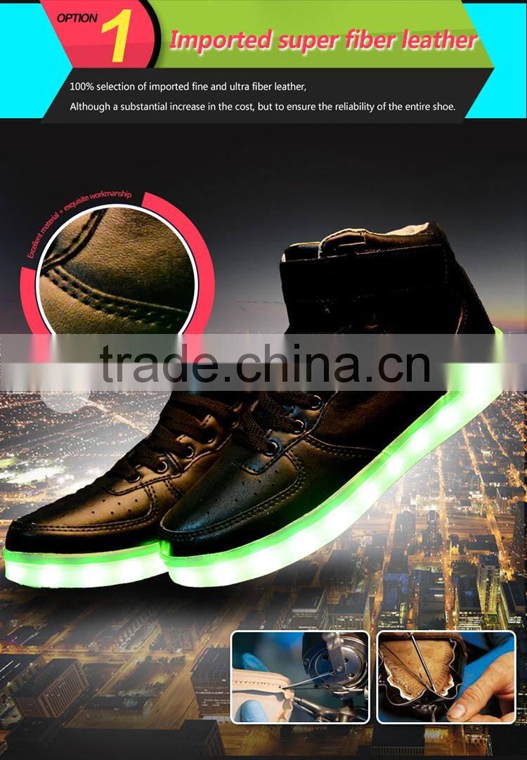 Dubai shoes 2016 summer LED shoes glowing flashing shoes adult