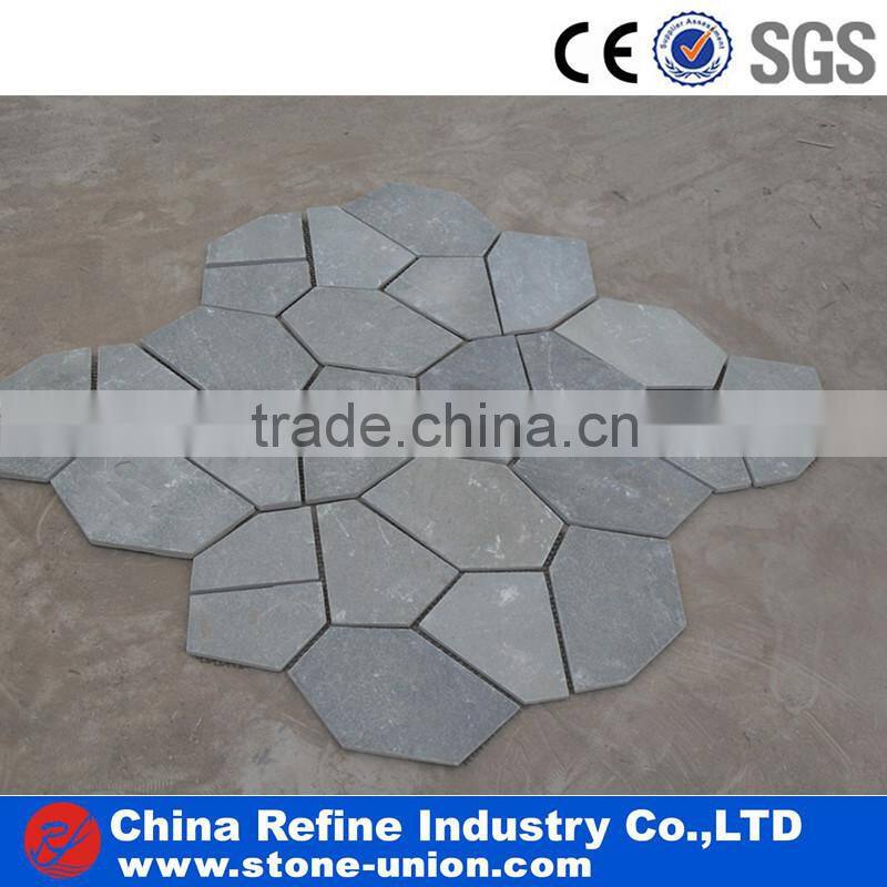 Beige slate decorated tiles