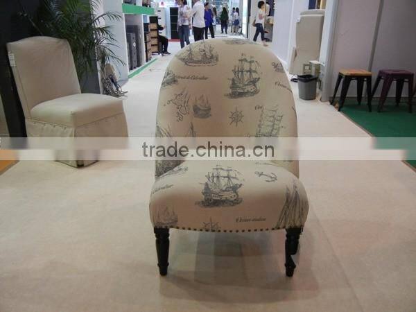 Print Fabirc oval Elegant Living Room Chair, Modern Furniture For Home Decoration