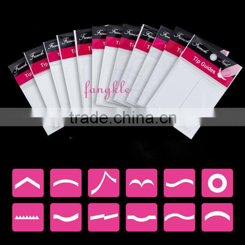 Various deisgns french tips sticker / nail art french sticker /tips guide nail sticker
