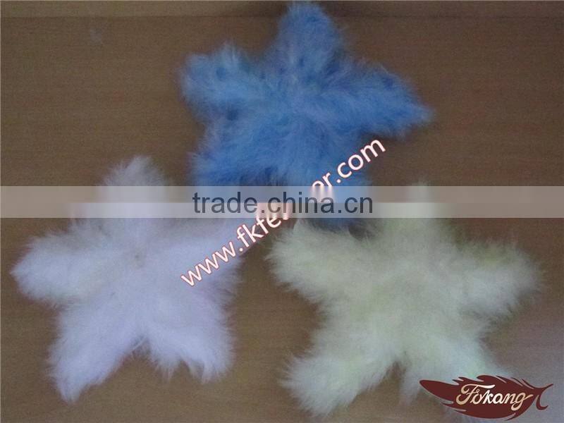 Best Selling Items Turkey Feather Ball Feather Flower Feather Roses With Star For Christmas And Wedding Decorations