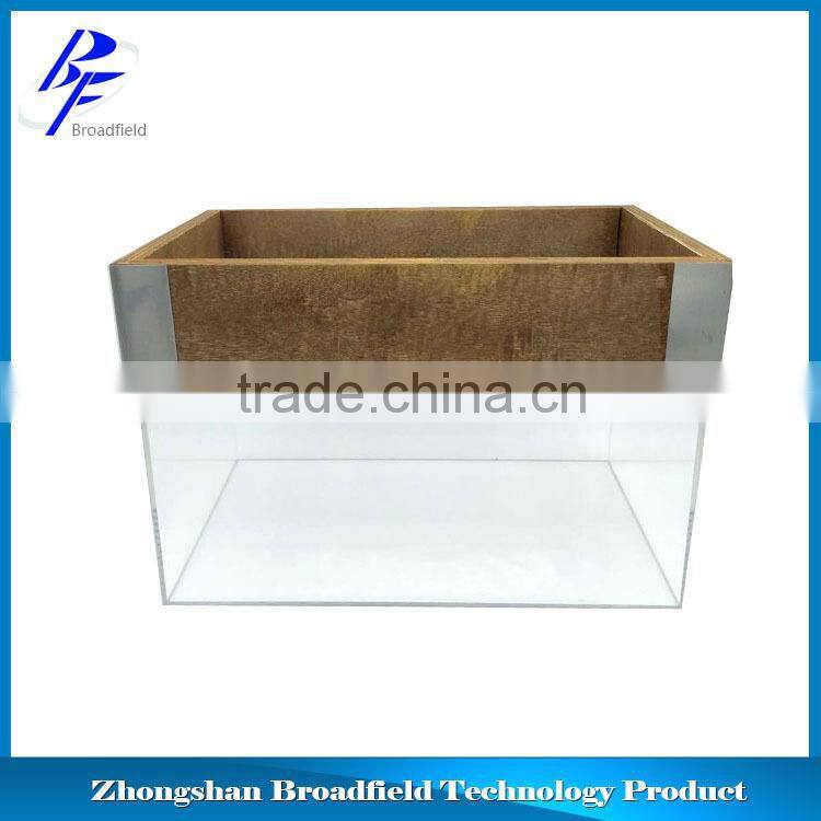 2015 wooden ice bucket ice bucket LED ice bucket logo printing