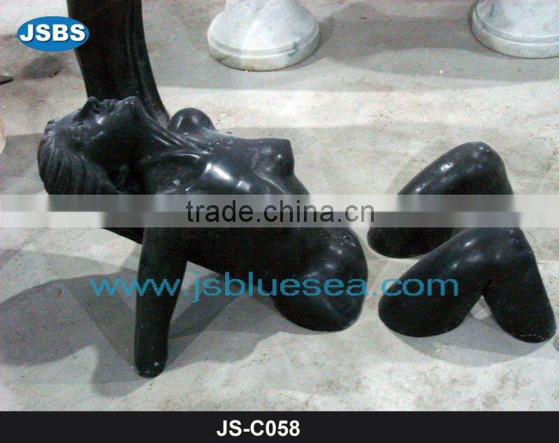 Stone carving of horse soldier