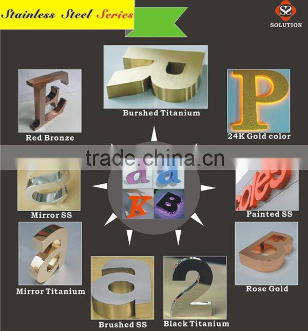 Outdoor lighting led plastic letters sign