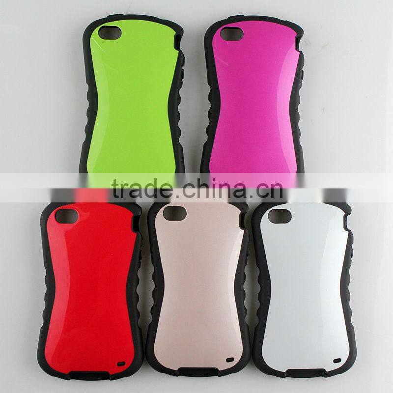 Light Blue mobile phone case with unique Carbon fiber design for iphone4/4s