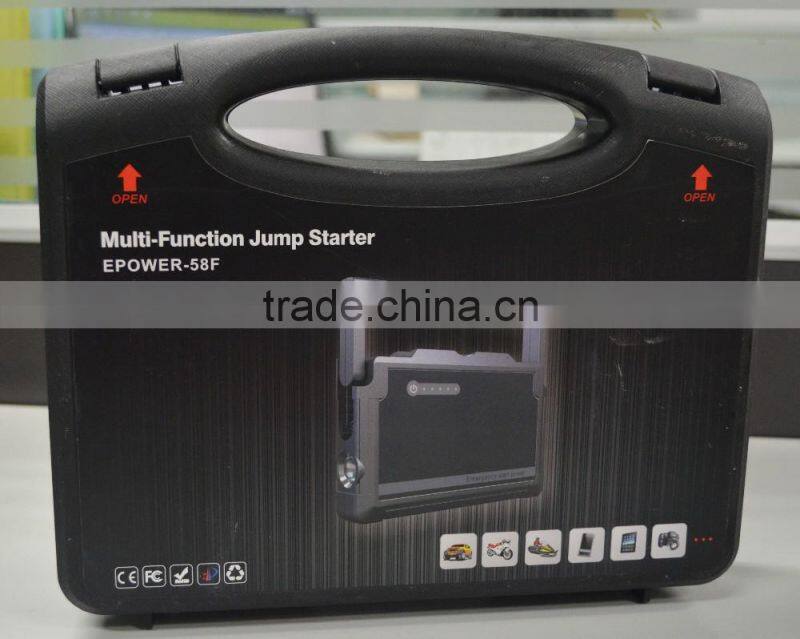 Multi-function epower lipo battery jump starter car accessory mini jump starter powerbank professional 12V jump starter