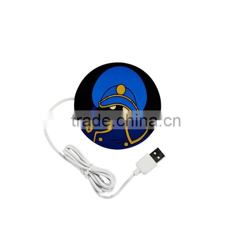 Fancy Customed design circular silicone cup mat