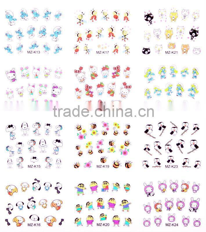 12 tips nail art stickers fish animal design Nail Accessories/ high quality products made in china
