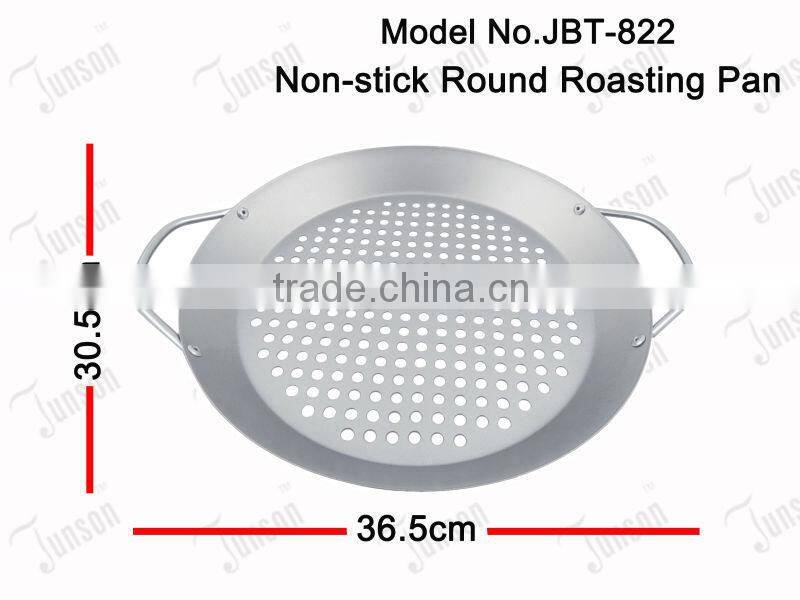 Round Roasting Pan with Holders/Nonstick Cookware Hole Grill Pan