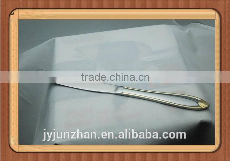 Stainless Gold plated table fork with nice design and low price
