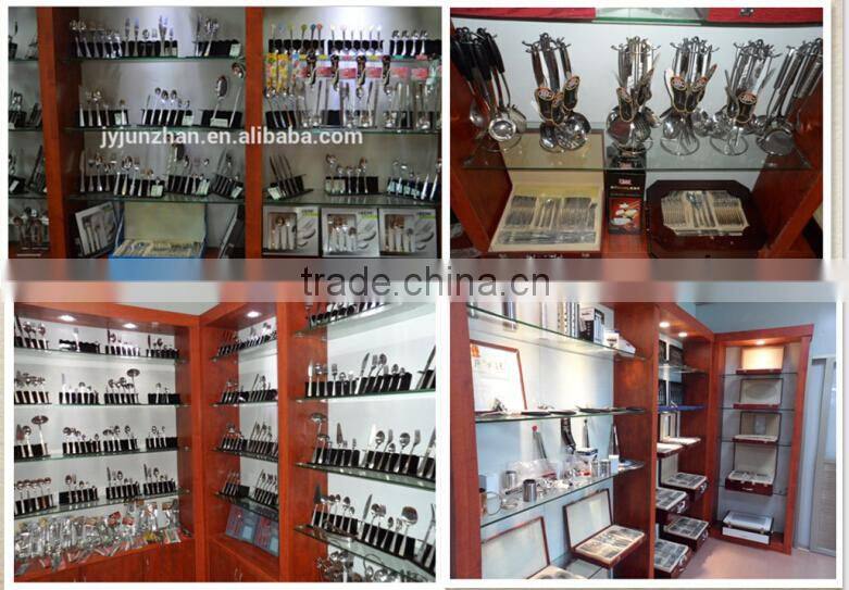 stainless steel cutlery salad fork with gold and blast factoy directly in Jieyang