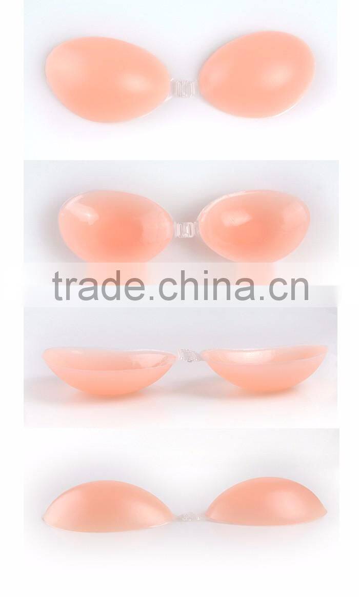 OEM 2016 Hot Nude Sexy Invisible Nude Silicone Backless Strapless Ladies' Model Bra For Bikini