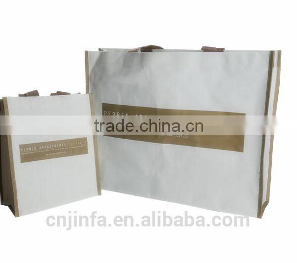 Handled,Zipper stand Style and PP woven,100% recycled PP woven Material hotel laundry bags