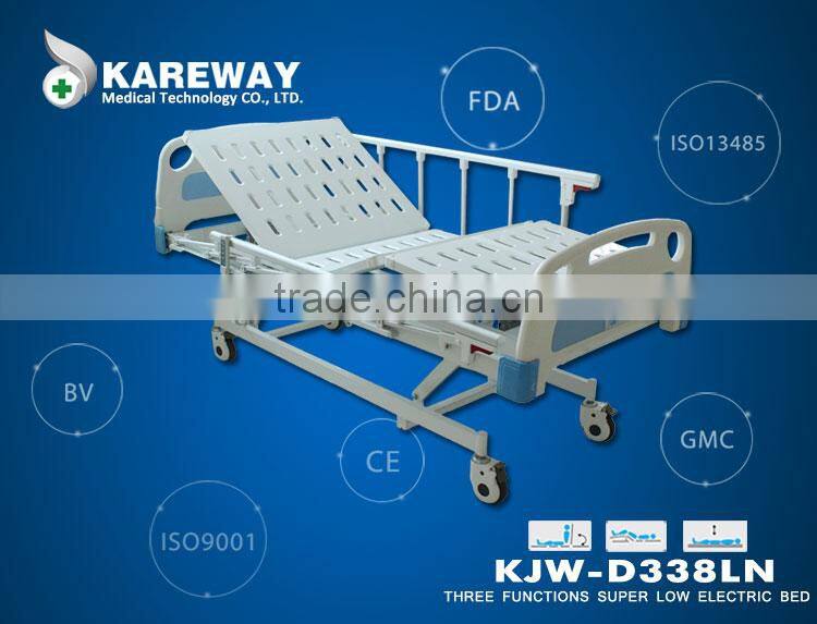 supply folding cot three column electric bed with three revolving levers