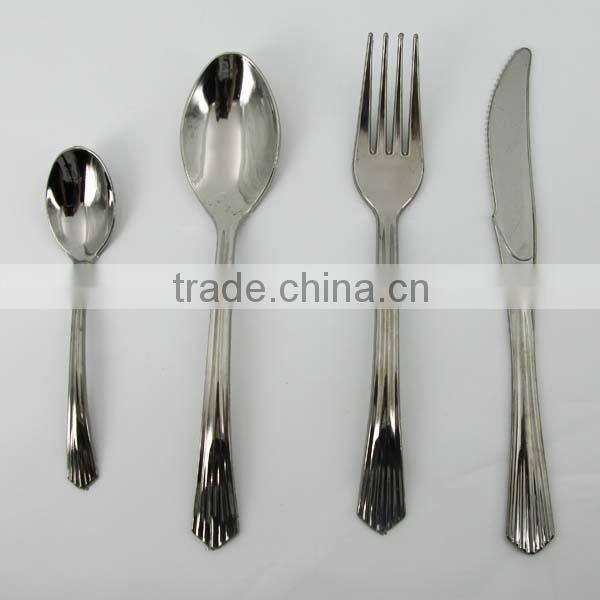 Disposable Plastic Silver Cutlery Set