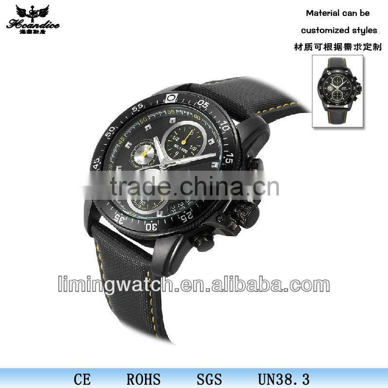 SP-2405 Hot selling high quality vogue fashion black swiss sport watches for men