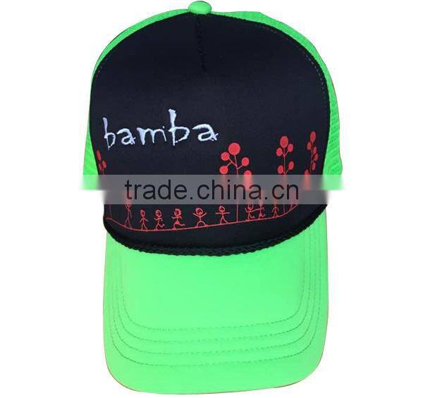 cheap 5 panel mesh trucker caps and hats with embroidery logo