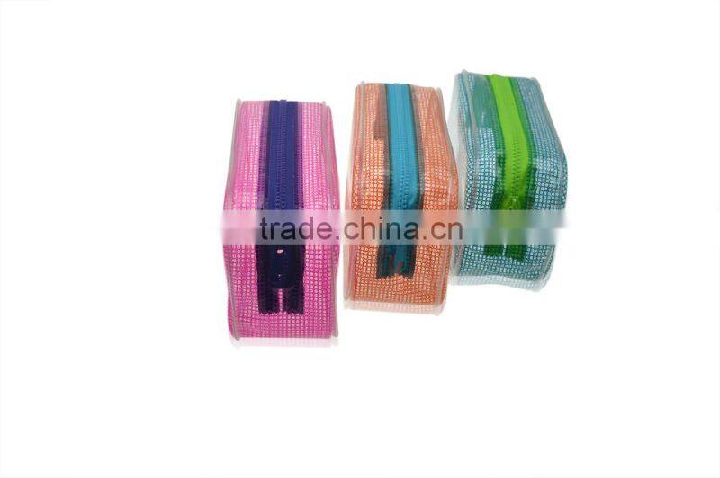 Large Market Simple Clear PVC Zipper Cosmetic Makeup Case