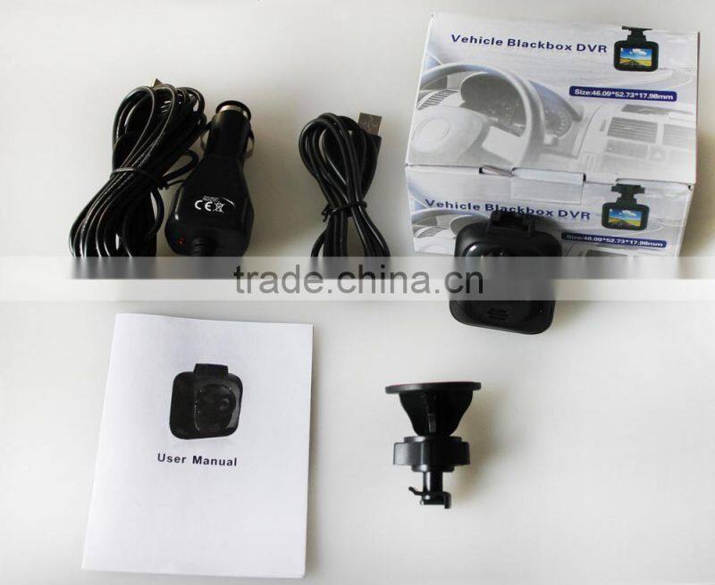 1.5 inch smallest size g-sensor 120 degree windscreen car camera dvr video recorder