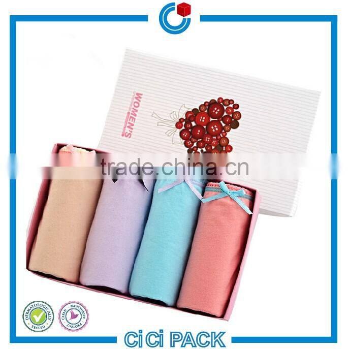 2016 Custom design paperboard underwear packaging for sale