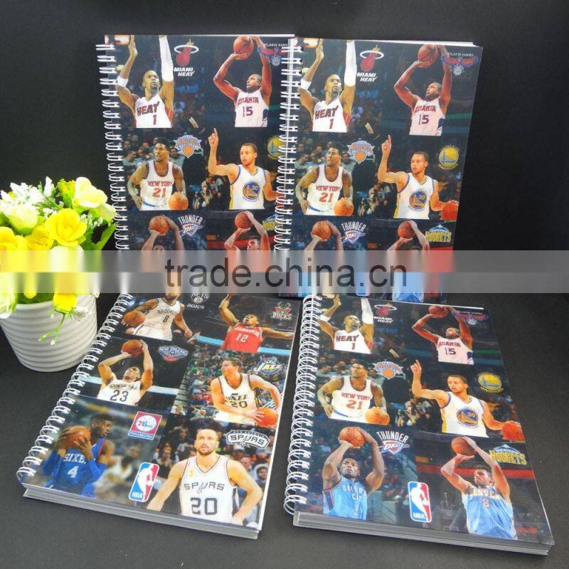 A5 full colors printing 3d spiral notebook