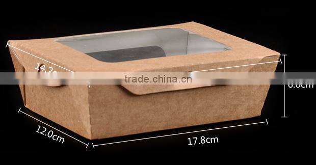 Food grade kraft paper take-out packaging box,fast food packaging box