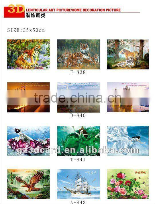 HD PET high quality Lenticular 3D poster of building 3d advertising picture