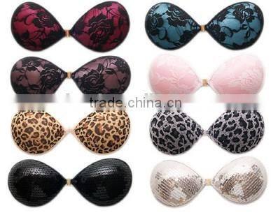 Front Closure Stretchable Fabric Bra Seamless Sponge Bra