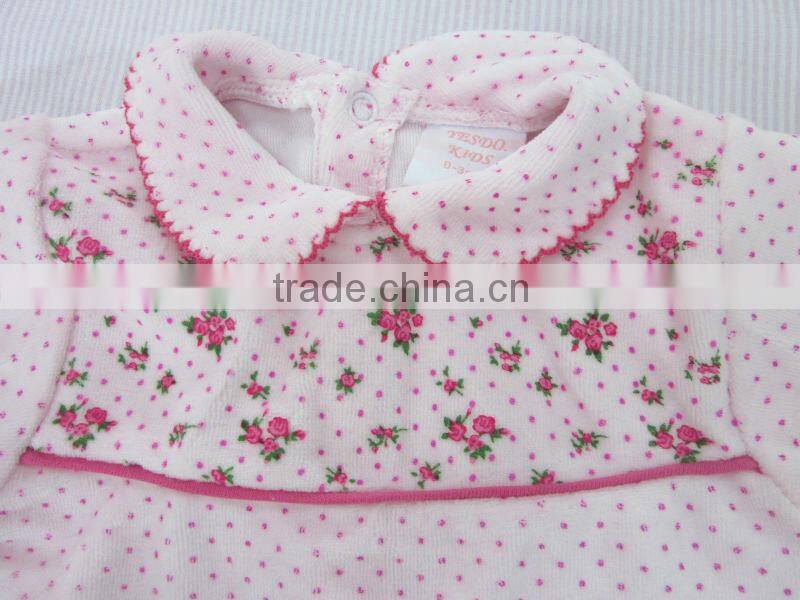 wholesale baby clothing china fashion baby toddler romper with pink dots