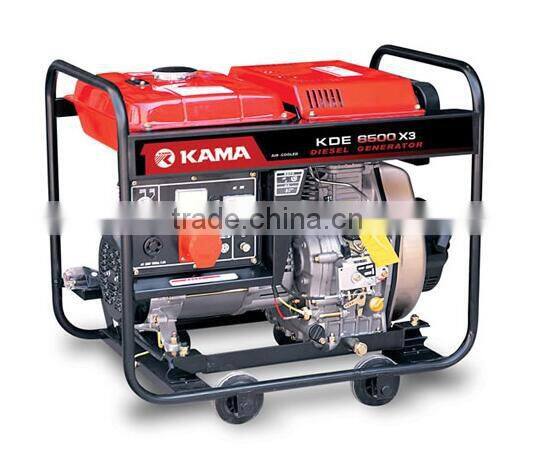 KAMA 5.75/9.375kva Three phase small diesel generator Open-frame type