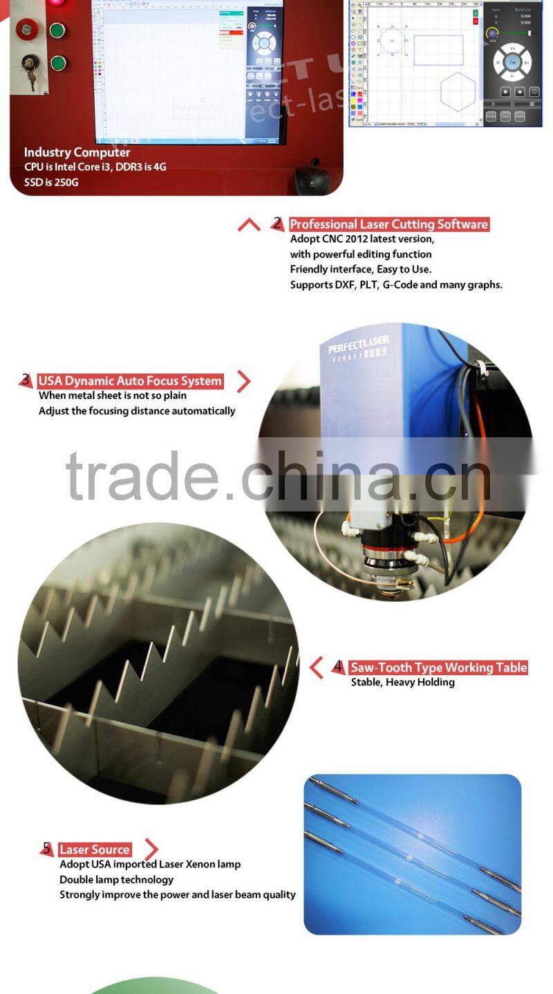 Perfect Laser 500W PE-M500-2513 YAG Metal Laser Cutting Machine