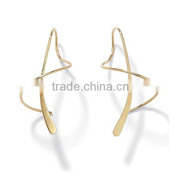 14k Gold Spiral Earrings Tailored gilded beautiful designed earrings