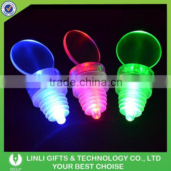 Cheap Transparent Plastic Colorful Illuminated Led Wine Cork For Bar