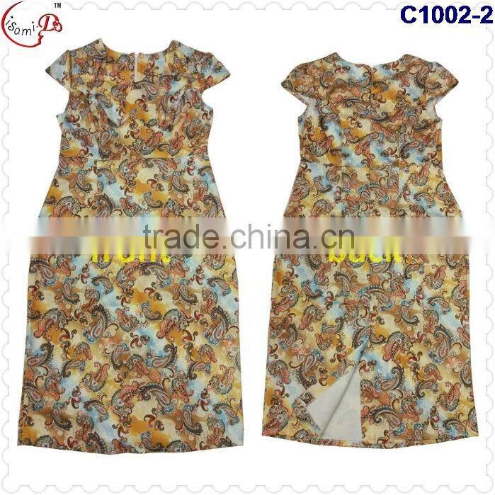 C1002 newest fashion best selling African women's African kaftan Lady dress making you perfect and slim figure