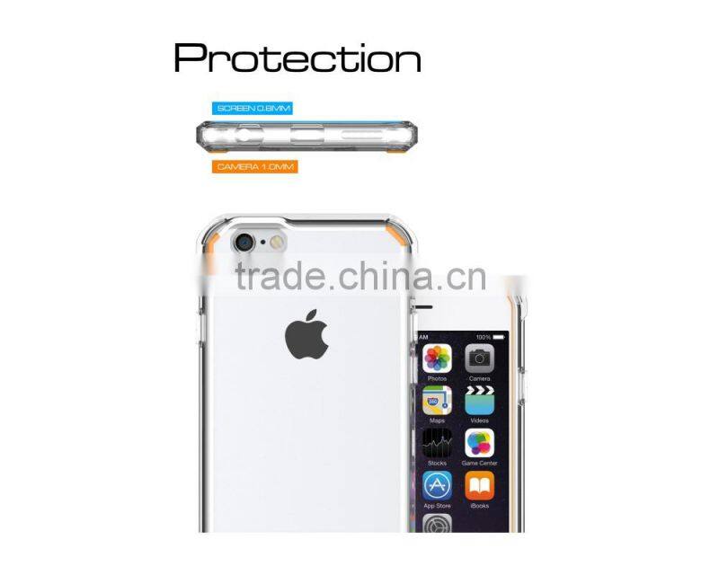 Free sample clear pc+ tpu case for iphone 6s plus