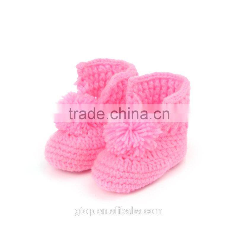 Baby Handmade Crochet Boots Shoes Supplier for 1-10 months old B-0024