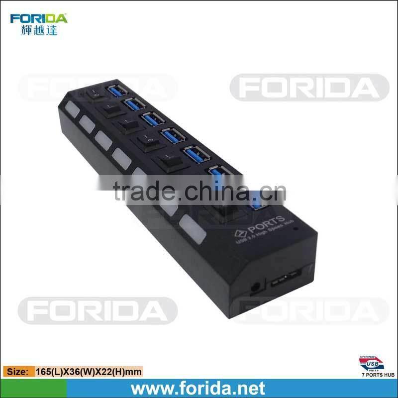usb hubs 7 port 3.0 with external power adapter