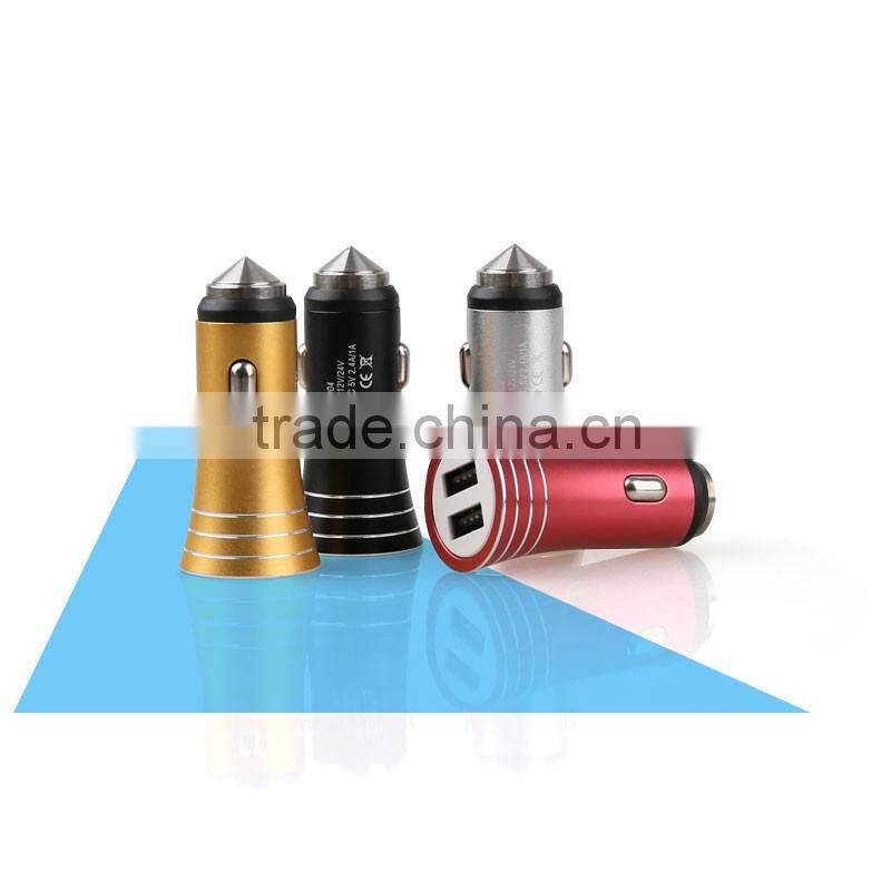 Portable phone accessory car charger travel charger with 2 USB
