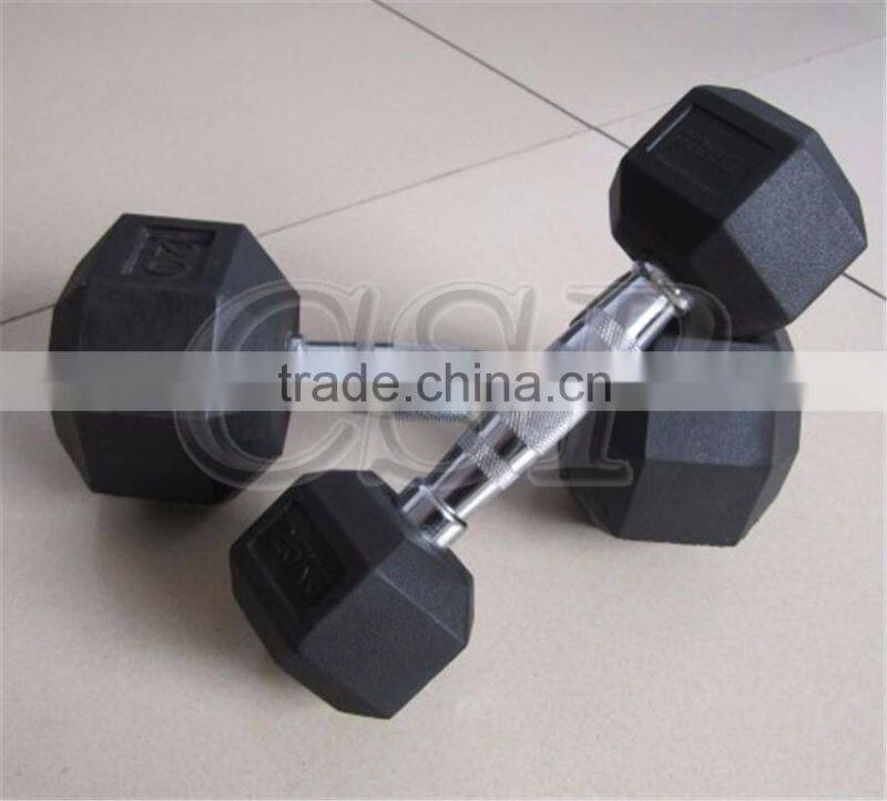 equipment fitness cheap price wholese rubber coated stainless steel dumbbell set for male bodybuilding use popular color