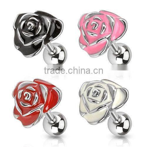 Tragus Helix Cartilage Rose Earring Stud