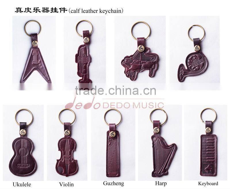 Mini Volin Guitar Ukelele shape led flashlight keychain / 3d metal keychain