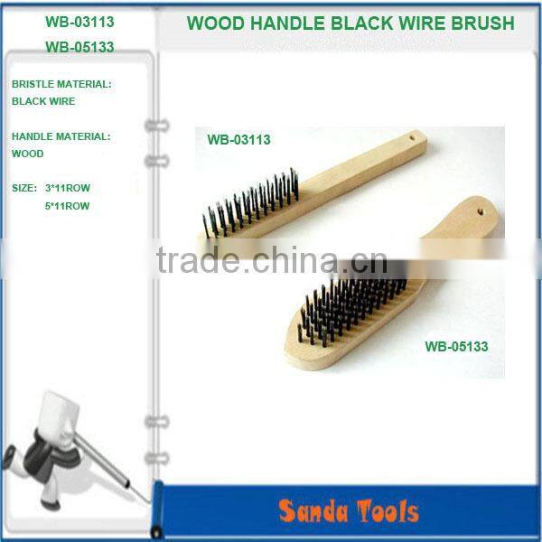 3*11 row wooden handle wire brush