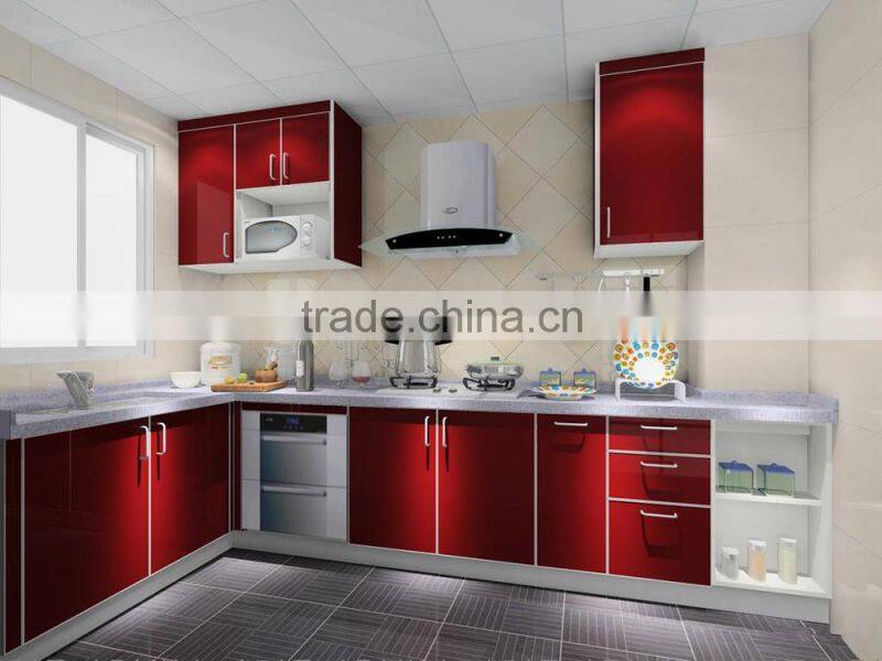kitchen cabinet & material facotry (high gloss uv mdf & acrylic mdf)/Commercial Stainless Steel Kitchen Cabinet