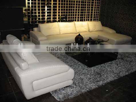 2016 modern italian cream L shaped leather sofa 2806