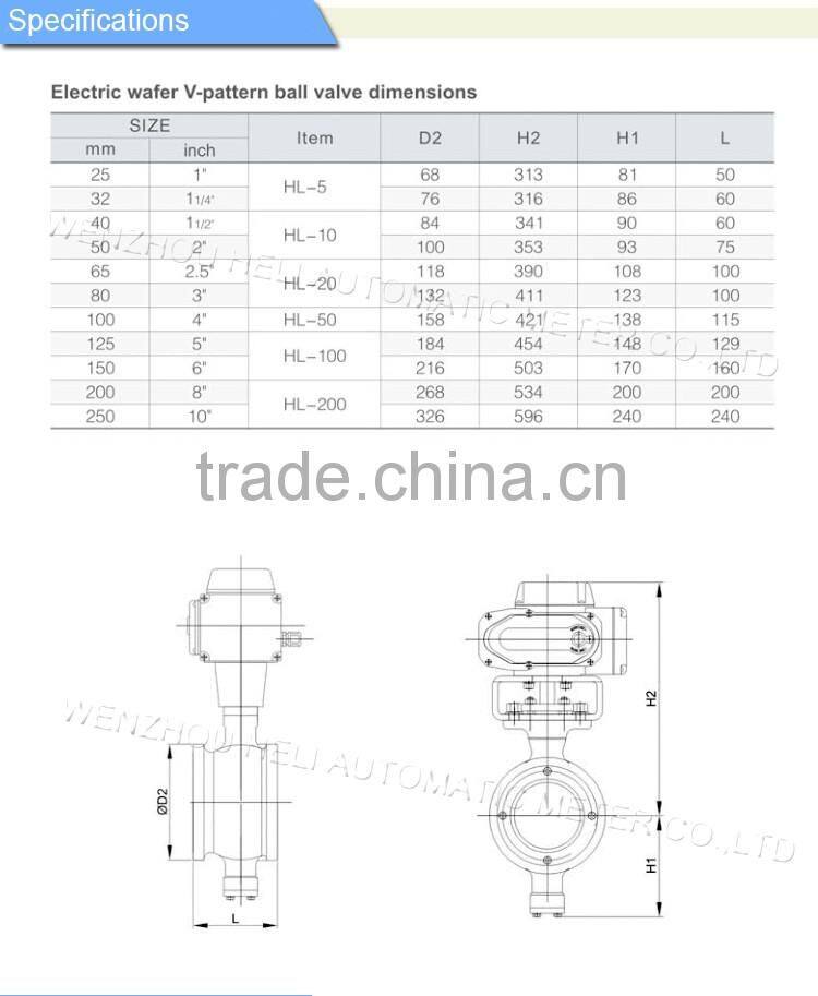 Electric V ball valve