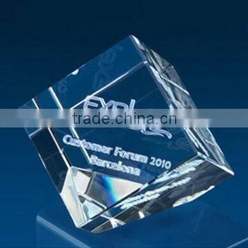 Crystal plaques awards for 3d laser engraving
