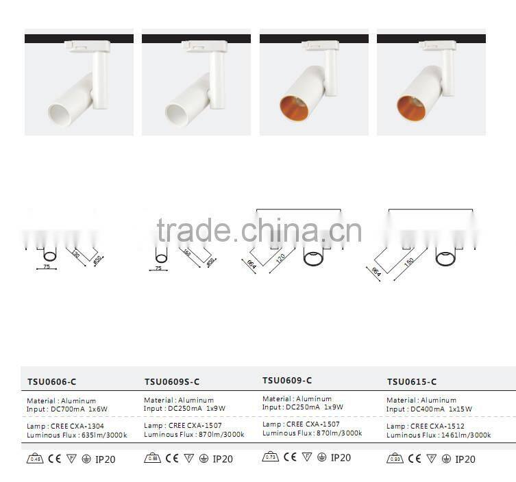 9w fashion modern led cob track light