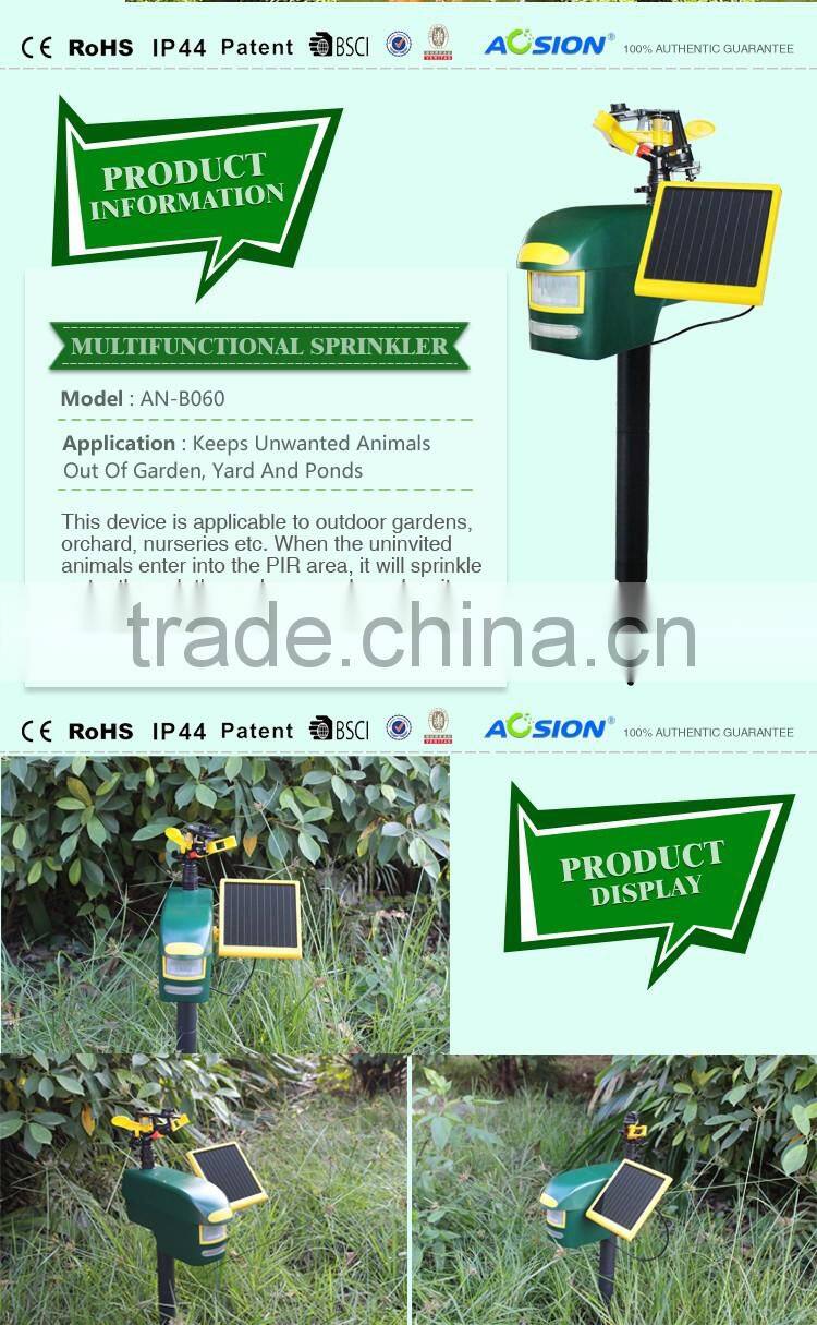 2015 ! solar outdoor sprinkler yard gard ultrasonic dog repeller and smart home