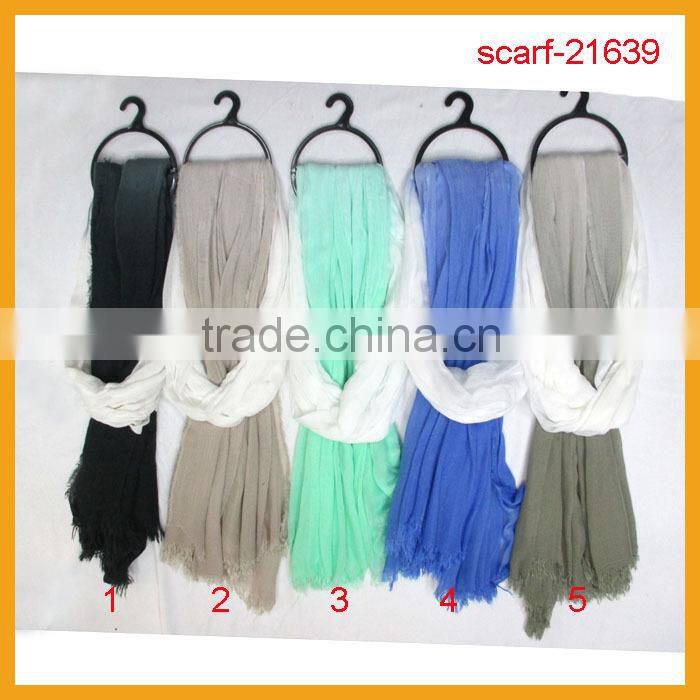 Plain Style and Printed Pattern 100 viscose scarf